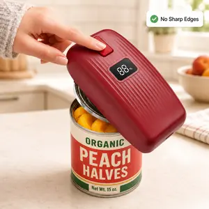 Rechargeable Electric Can Opener with LED Display – One-Touch Automatic, Smooth Safe Edge, Ideal for Seniors & Arthritic Hands