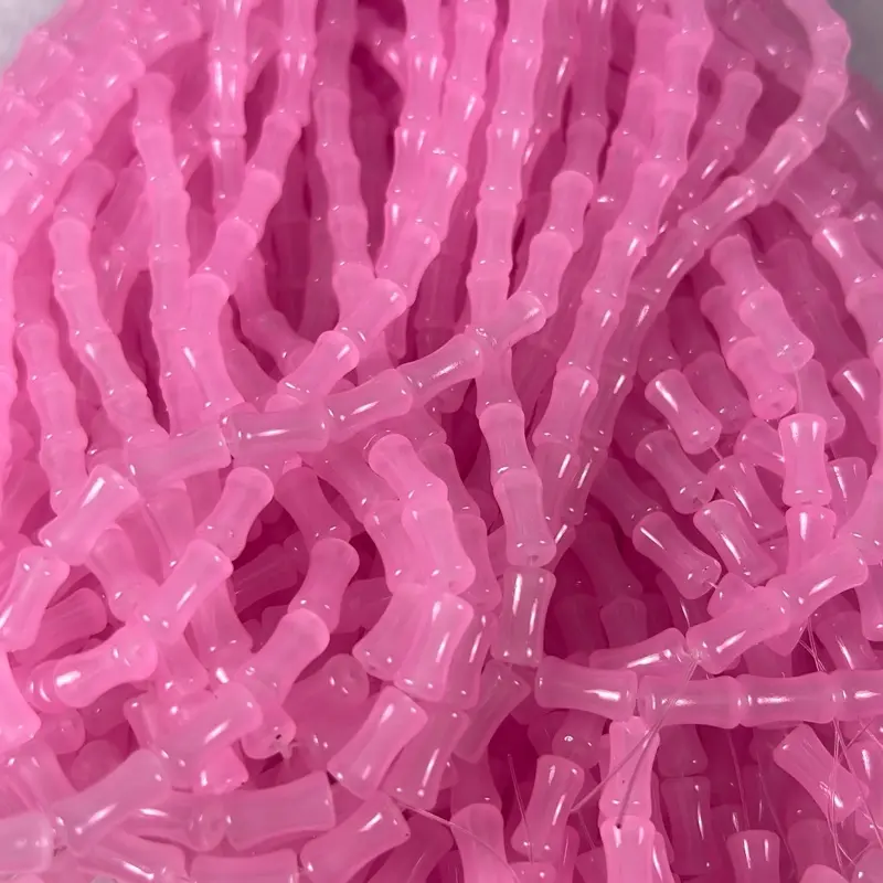 Bamboo 12mm Beads Glass - Beads with Unique Design and Color Variations