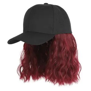 Women's Fashion Wig Hat Bob Short Curly Hair Integrated All Seasons New Style Synthetic Hairpieces