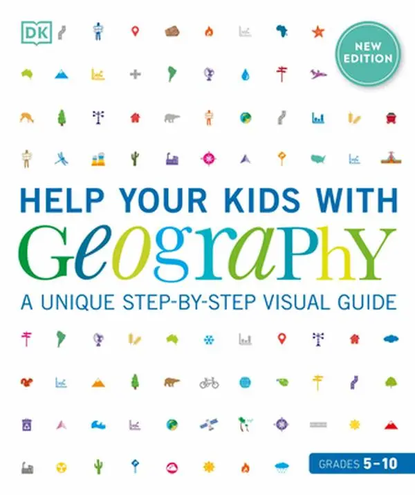 USED Book - Help Your Kids with Geography, Grades 5-10: A Unique Step-By-Step Visual Guide by DK (Paperback) - english