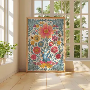 Traditional Latin Decor, Floral Print, Mexican Prints, Tropical Print, Botanical Wall Art, Vintage Mexican Poster, Mexican Decor, Latin Art, Room Decor, Unframed