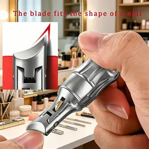 1 ergonomic cola shaped nail clipper, sturdy stainless steel structure+nail shape fitting edge, achieving salon quality, reusable and durable, very suitable for daily self-care, gifts and daily use