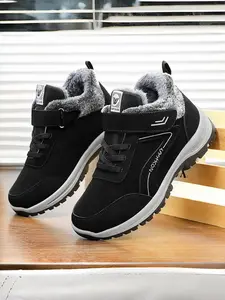 Cotton shoes winter women's couple plus plus size women's boots Velcro cotton boots with plush thick snow boots