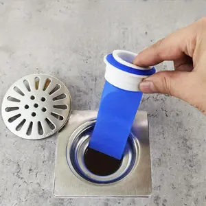 3pcs Silicone Floor Drain Core, Drain Backflow Preventer, Adjustable Silicone Sink Drain Trap, Blue Sink Anti-Clog Filter, Suitable for Bathroom, Kitchen, and Other Pipes, Bathroom Accessories