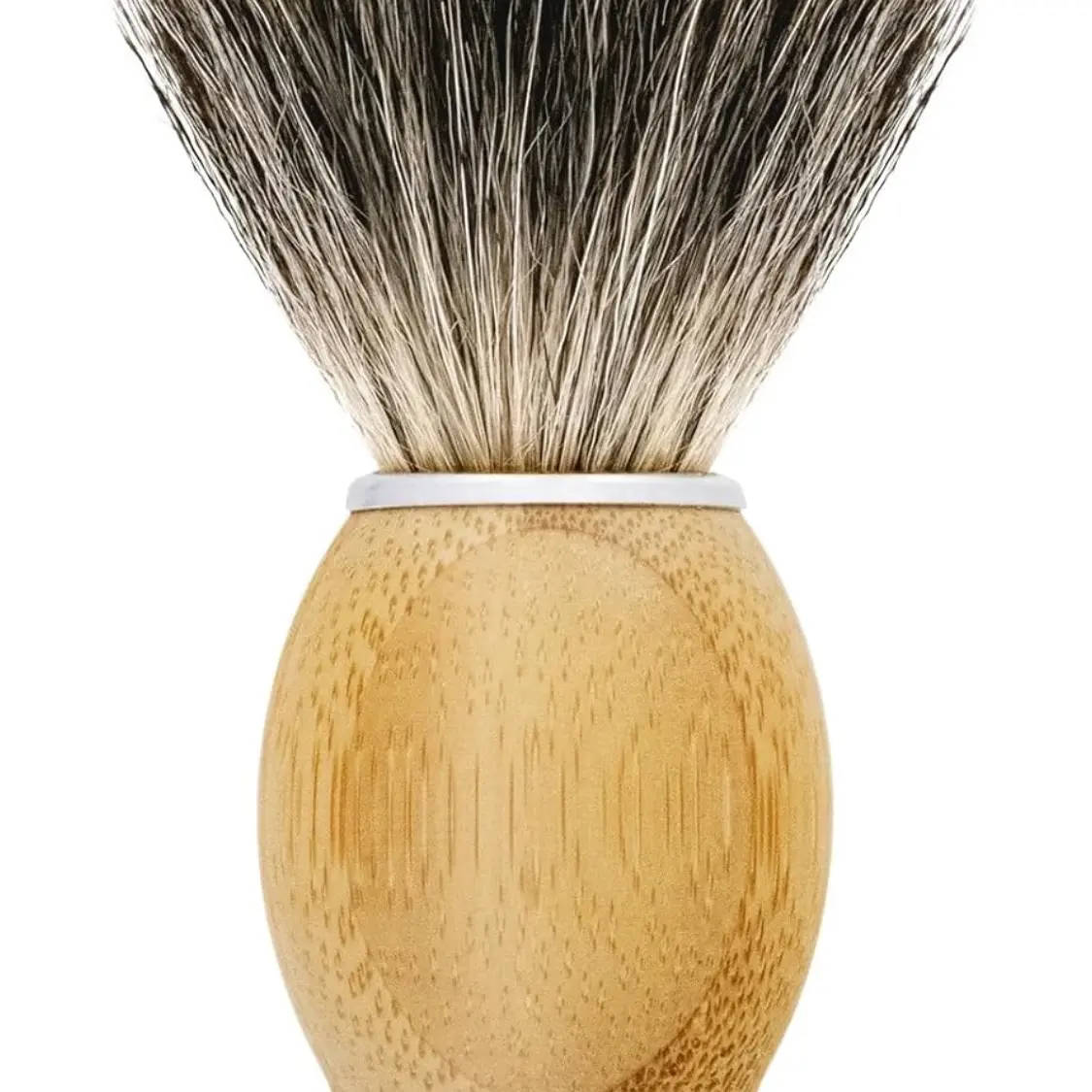 Hand Crafted Pure Badger Shaving Brush for Wet Shave, Comfortable Bamboo Handle, Soft Bristle, Best Gift for Bearded Man