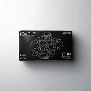 L3VEL3 Professional Nitrile Gloves "Black"