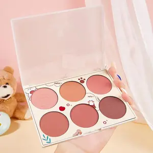 Long Lasting Matte, Glitter & Glow Blush Palette with Blush Brush, Multipurpose Blush for Daily Commuting, Music Party, Gift for Women, Makeup