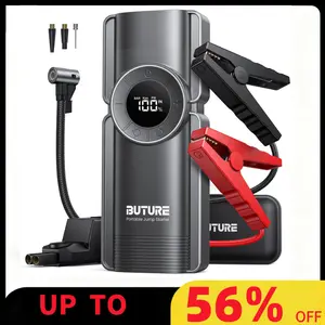 BUTURE【5 in 1】Portable Car Jump Starter With Air Compressor 4000A Peak (8.5L Gas, 8L Diesel) With 150 PSI Tire Inflator with LCD Display,Smart preset & auto shut-off,Quick Charge powerbank with 3-Mode Flashligh Vehicle Battery,Christmas,gift