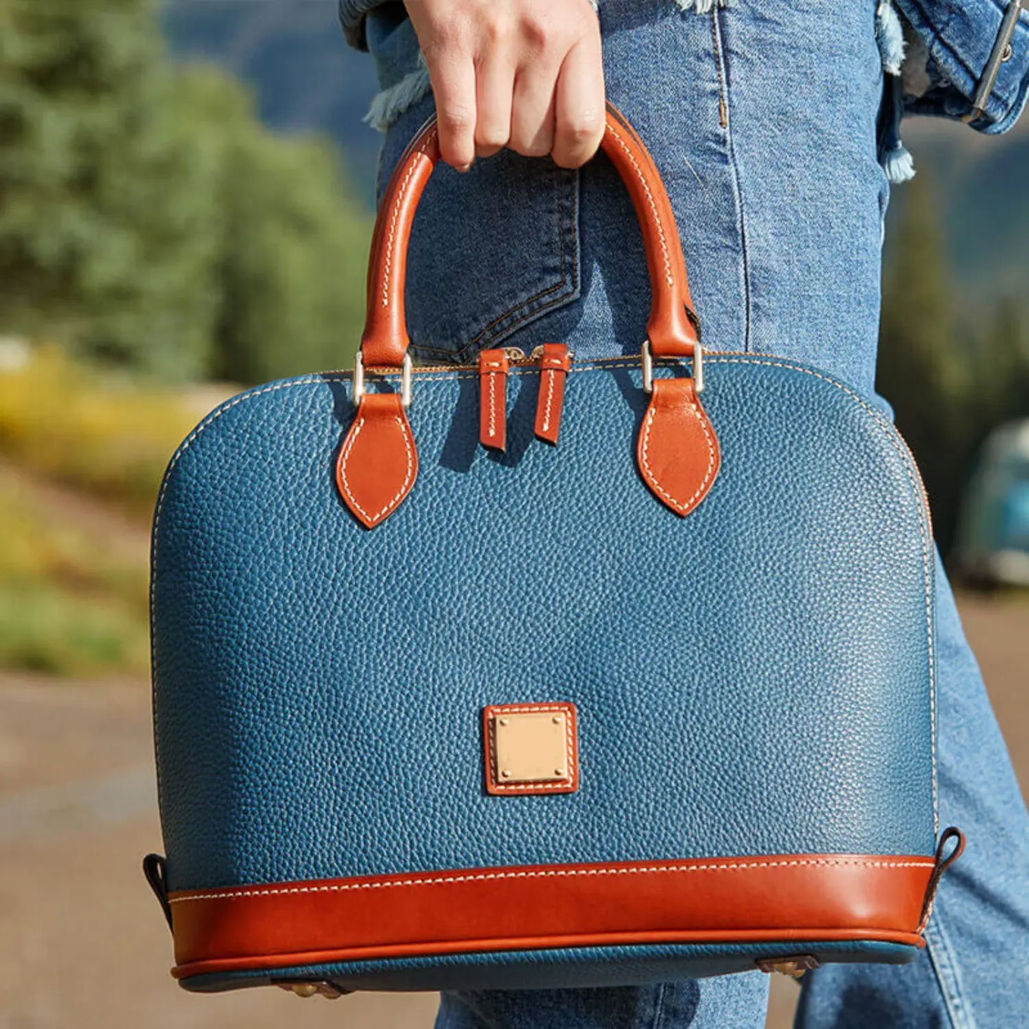 Vintage Pebble Lychee Grain Pattern Hand-held Crossbody Shell Women's Bag in Multiple Colors