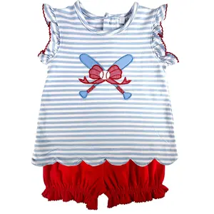 Baseball Girl's Bloomers Set