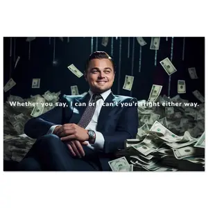 Wolf Of Wall Street Poster Successful Money Posters Gift For Wolf Of Wall Street Fans Leonardo Di Caprio Poster Entrepreneurship Poster