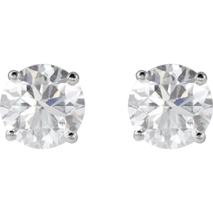 14K Gold Lab-Grown Diamond Stud Earrings : Yellow Gold or White Gold : 1/2 CTW through 4 CTW : VS Clarity : F+ Color