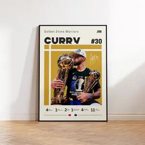 Stephen Curry Poster, Golden State Warriors Poster, Gift For Stephen Curry Fan,  Poster, Sports Poster,  Fans, Basketball Gift ( Unframed - Print Only )