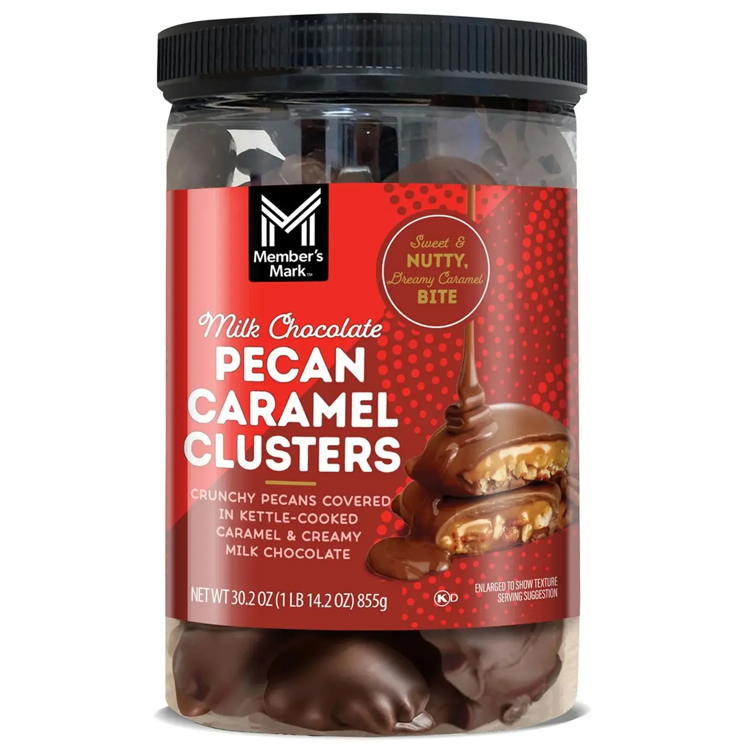 Member’s Mark Milk Chocolate Pecan Caramel Clusters – 30.2 oz Jar | Rich, Crunchy & Irresistible Snack