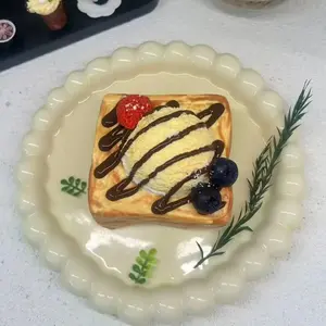 Blueberry Ice Cream Waffle Squeeze Toy, Soft Slow Bounce Sensory Toy, Ventilation Relaxation Tool, Durable Unique Design, Adult Essential
