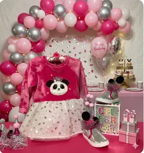 Panda Princess Sparkle Centerpiece & Outfit Set - Reusable Decor with Coordinating Shoes