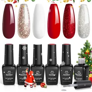Beetles Advent Calendar 2025 6 Pcs Glitter  Gel Nail Polish Set Gift for Women Girls