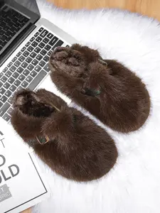 Women's Winter Warm Slip-On Cotton Shoes, Fleece Lined Home Slippers, Fuzzy House Slippers, Thickened Anti-Cold Closed Toe Sandals, New Arrival 2026