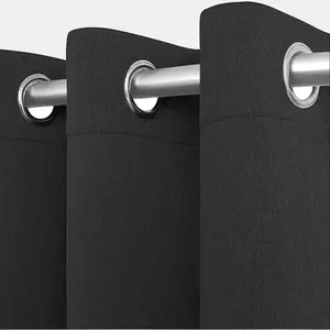 Blackout Curtains for Bedroom Pack of 2 Window Hanging Panels 52 X 84 Inch Black Does not apply