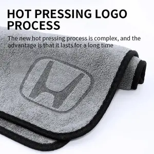 Car Wash Microfiber Towel, Auto Emblem Cleaning Drying Rag Cloth, for Honda Civic Fit Jazz Accord Pilot Crv Odyssey Passport City