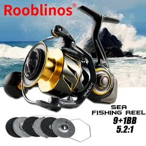 Rooblinos SW Pro Saltwater Spinning Reel - Heavy Duty Full Metal Construction (Stella-Inspired Replica), IPX8 Anti-Corrosion Sealed Bearings, 30LB Max Drag & 5.2:1 Gear Ratio, Offshore Jigging Trolling for Tuna/GT/Monster Big Game Fish