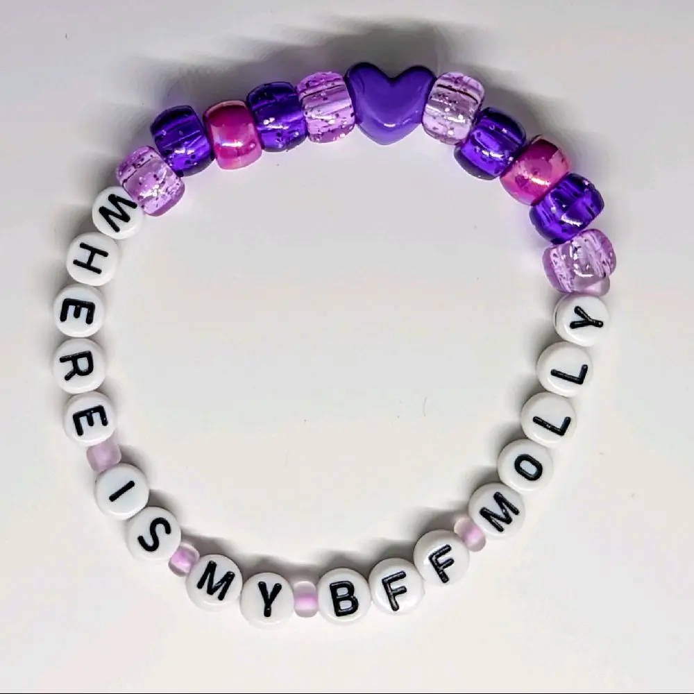 My BFF Molly Kandi Bracelet Pack with Purple & Pink Beads and Heart Charm for Best Friends