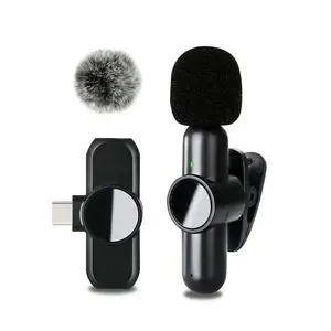 Wireless Lavalier Microphone: Plug & Play, Noise Cancelling for Smartphone Live Streaming, Vlogging, Interview Recording. Professional HD Audio, Portable Clip-on Mic for Content Creation, Social Media Videos.