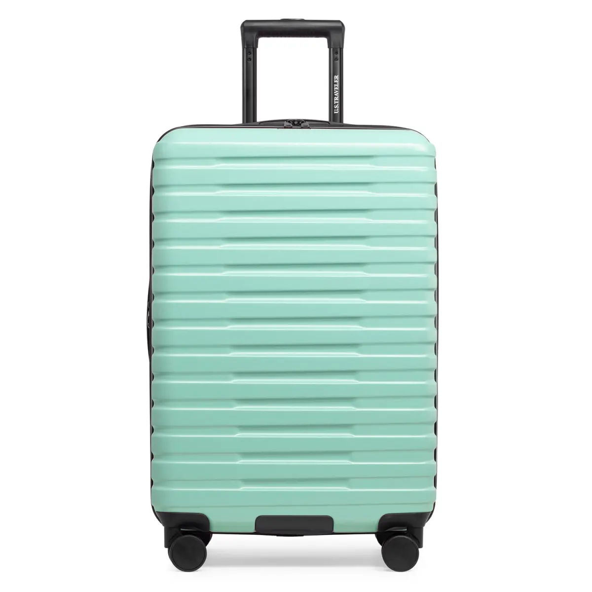 U.S Traveler US09181M26 26 in. Anti-Collision, Crash-Proof, Drop-Resistant, 4-Wheel, Hard-Shelled Checked Medium Boren Rugged Spinner Luggage, Mint, Anti-Collision Checked Luggage, Crash-Proof Checked Luggage