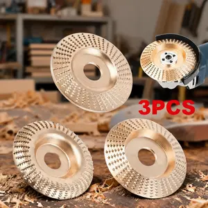 3PCS 4 Inch Wood Grinding Wheels, Wood Carving Disc, Carpenter Woodworking Polishing Tool Accessories.