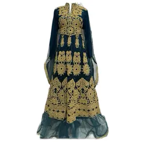 Beautiful Style Kaftan - Green Color, Long Sleeves, Embroidered Design, Perfect for Special Occasions