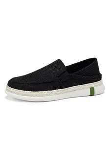 Men's Straw-Style Slip-On Shoes, Linen One-Pair Footwear, Breathable Summer Casual Loafers, Comfortable and Stylish Design