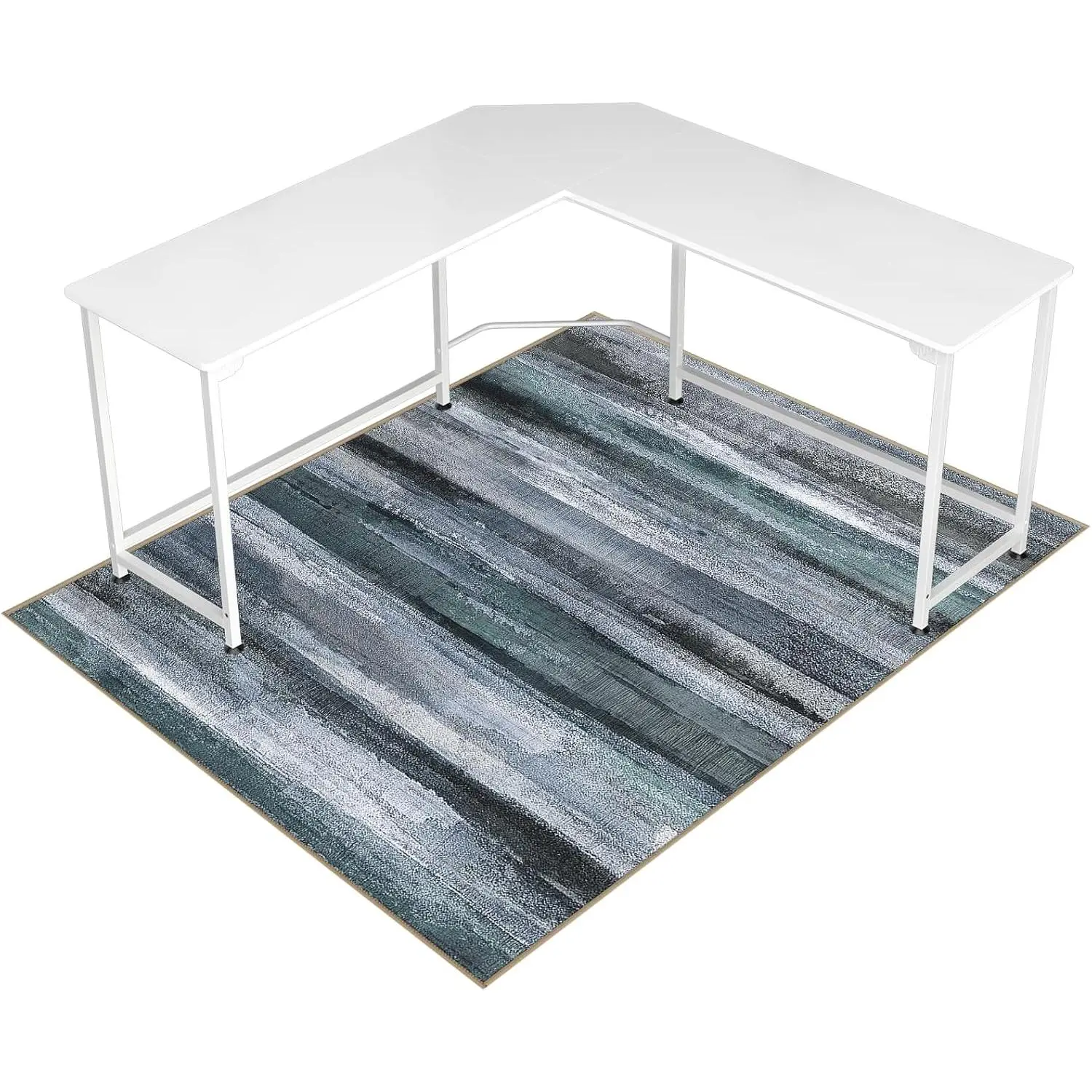 Office Chair Mat for Hardwood Floor&Tile Floor,48"X 60" Heavy Duty Desk Chair Mat for Hard Floors,Under Desk Rug for Rolling Computer Chair,Anti Slip,Low Pile Carpet Floor-Abstract Dark Grey