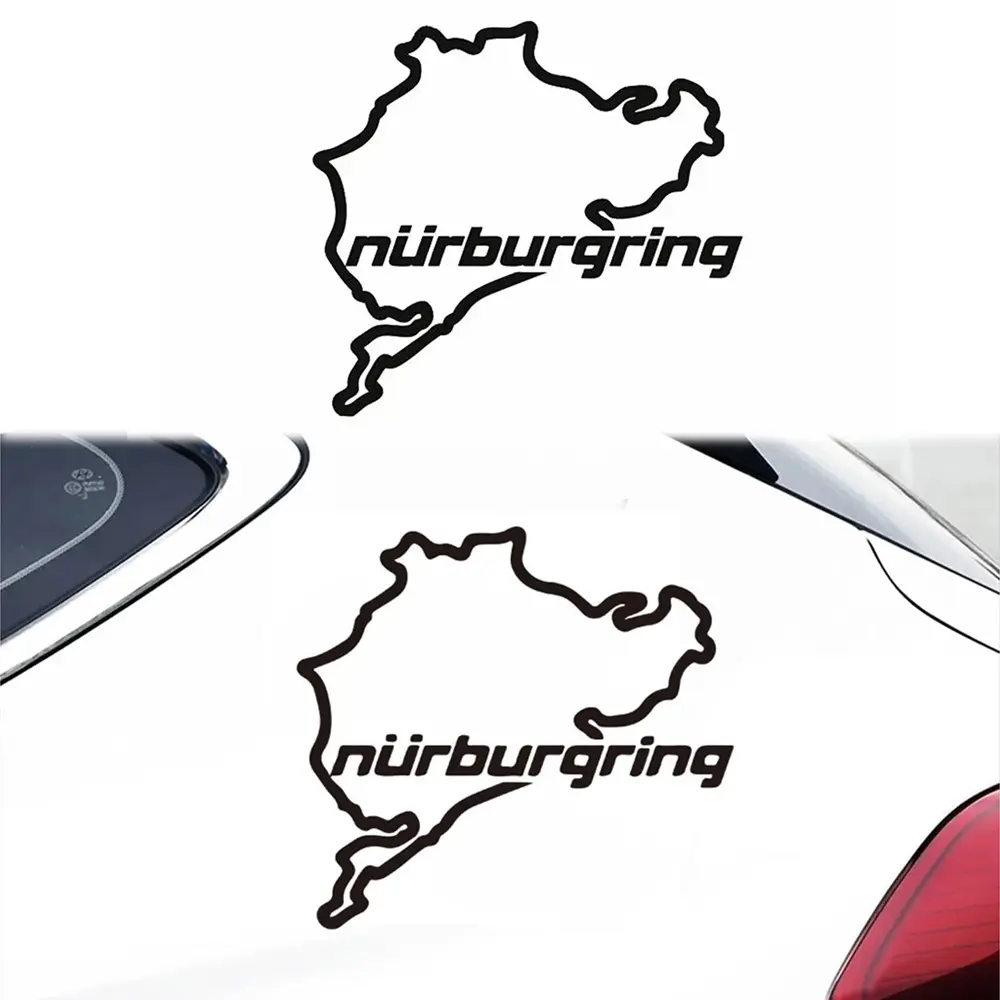 Reflective Car Stickers Car Decoration Stickers Nurburgring Map Graffiti Car Body Stickers Car Triangle Window Stiickers 2026 for your car decoration