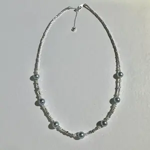 S925 pure silver natural seawater pearl genuine mocha 7mm pearl necklace