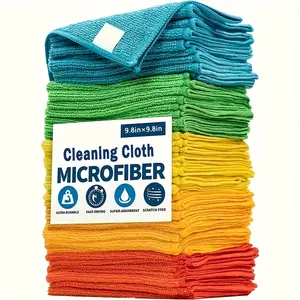 8/16/32-Pack Microfiber Cleaning Cloths - Reusable, Nonwoven, Super Absorbent, Non-Scratch Wipes for Dusting, Polishing, And Wiping in Kitchen, Car, Glass, Floors, And Furniture - Durable Household Cleaning Cloths