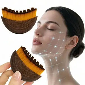 Lymphatic Contour Face Brush for Jawline & Chin Sculpting – Dry Brushing Massager for Lymphatic Drainage & Facial Fatigue Relief, Ergonomically Designed to Fit The Skin Precisely beauty roller daily guasha massage Smooth，Suitable for Men & Women, 1PC