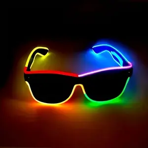 Cool Luminous EL Glasses, Stage Performance & Night Party Decor, Halloween Light, Party Accessories