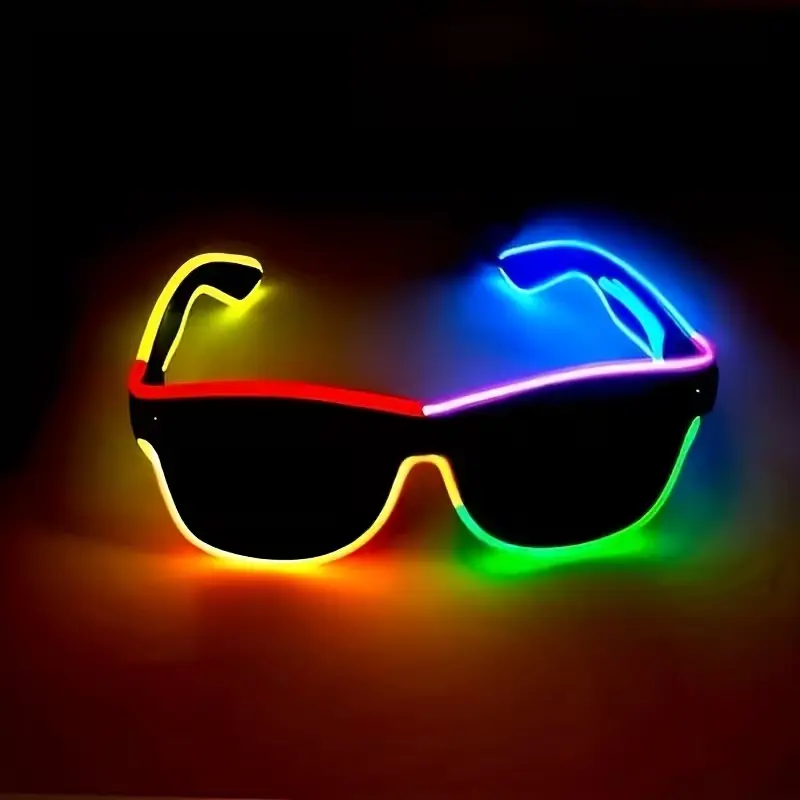 Cool Luminous EL Glasses, Stage Performance & Night Party Decor, Halloween Light, Party Accessories