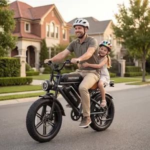 【2026 Gift&DEEPOWER Ebike】 Ebike 1500W Beast Power 125Mile Range UL2849 20" All-Terrain Fat Tire Full Suspension Electric Bike，Quick-Charge 60Ah/35Ah/20Ah Battery
