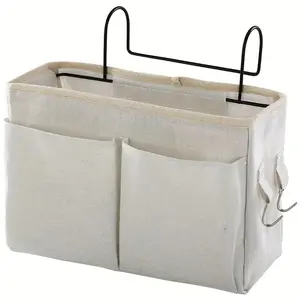 Versatile Fabric Wall Hanging Storage Organizer, Multi-Pocket Bedside Basket for Dormitory, Student Linen Storage Bag, 1 Count