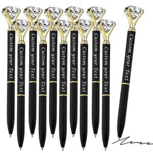 10Pens Custom free Engraved your name text Diamond Pen Bridal Shower Pens Bridesmaid Pens | Graduation Sweet Party Favors | Personalized Name Gift for Her Gift for Bridesmaid Bride Gift