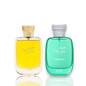 Rasasi | Hawas for Her + Hawas Tropical Bundle | Eau De Parfum | Men's & Women's | 3.4 fl oz - 100 ml | Ginger - Sweet & Woody Notes