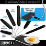 Adaptchula™ - Spatula with adjustable angles, a must have kitchen gadget! Kitchen accessories should serve a purpose! Perfect for Air Fryers, griddles and everything in-between! Includes 2 Spatula heads made from PPSU - BPA/BPS and PFAS free. Non-Toxic