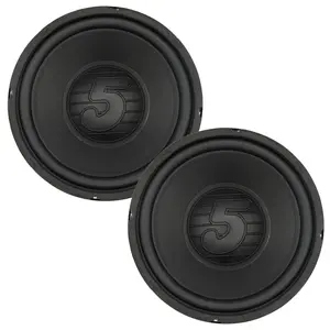 5 Core 10 Inch Woofer Pair 300W Car Audio Subwoofer 4 Ohm Impedance Replacement Deep Bass Sub w 40 Oz Y30 Magnet Poly Cone Rubber Surround for Vehicle Sound System - WF 10 140 PP 4OHM 2PCS