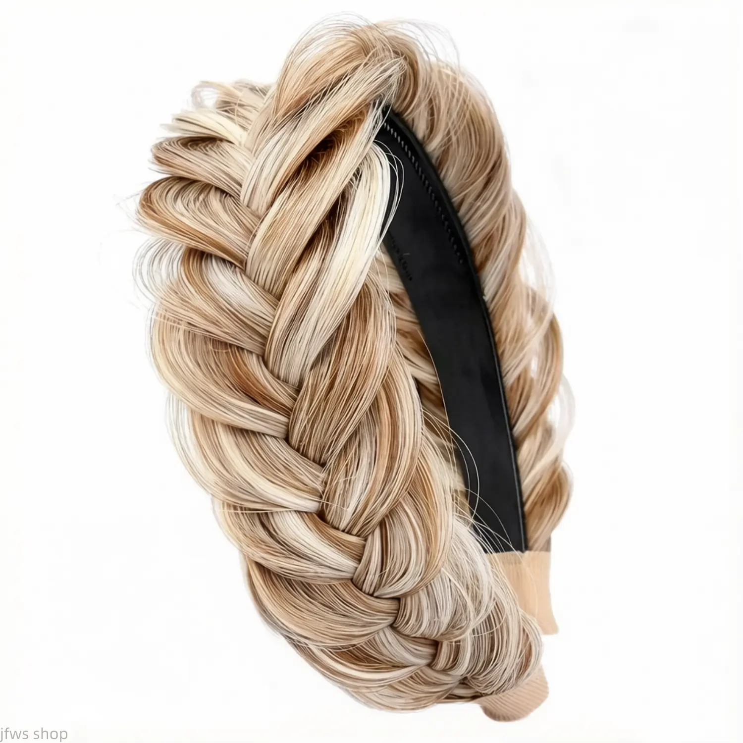 Elastic Fashion Headbands - Sandy Gold Wide Messy Braided Hair Accessory with High Elasticity, Unique Weave Design, Holds Hair for Women's Daily Wear (DIY Bag Accessory), Casual homedecor