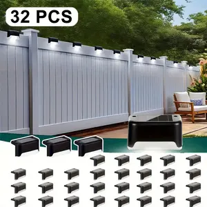 Outdoor Solar Deck Lights with IP44 Rating, LED Solar Lights for Steps, Fences, And Various Outdoor Areas Like Gardens And Terraces in White Color, Suitable for Christmas Decorations.led lights