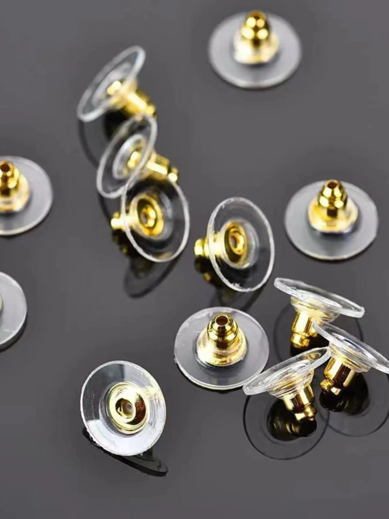 20 fashionable and luxurious UFO disc ear plug accessories, disc bullet head ear studs, DIY ear accessories, Ear components, Earring Posts, Earring Backings