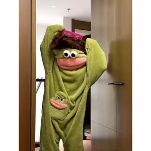 Coral wool women's pajamas, autumn and winter, wool lining, thick and warm, fun, bath towels, bathrobes, home clothes, party giftsRAIMENTRY