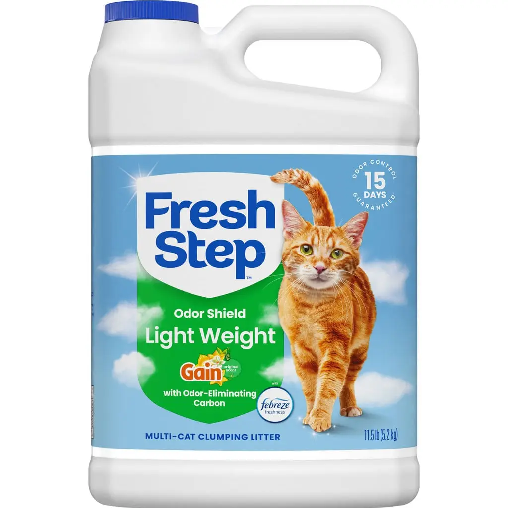 Fresh Step 10044600608300 11.5 lbs Odor Shield Light Weight Clumping Cat Litter, Gain