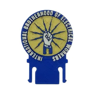 IBEW logo hard hat clip - High-Quality PLA, Versatile Design for Full Brim, Cap Style, and Bump Caps, Easy to Install
